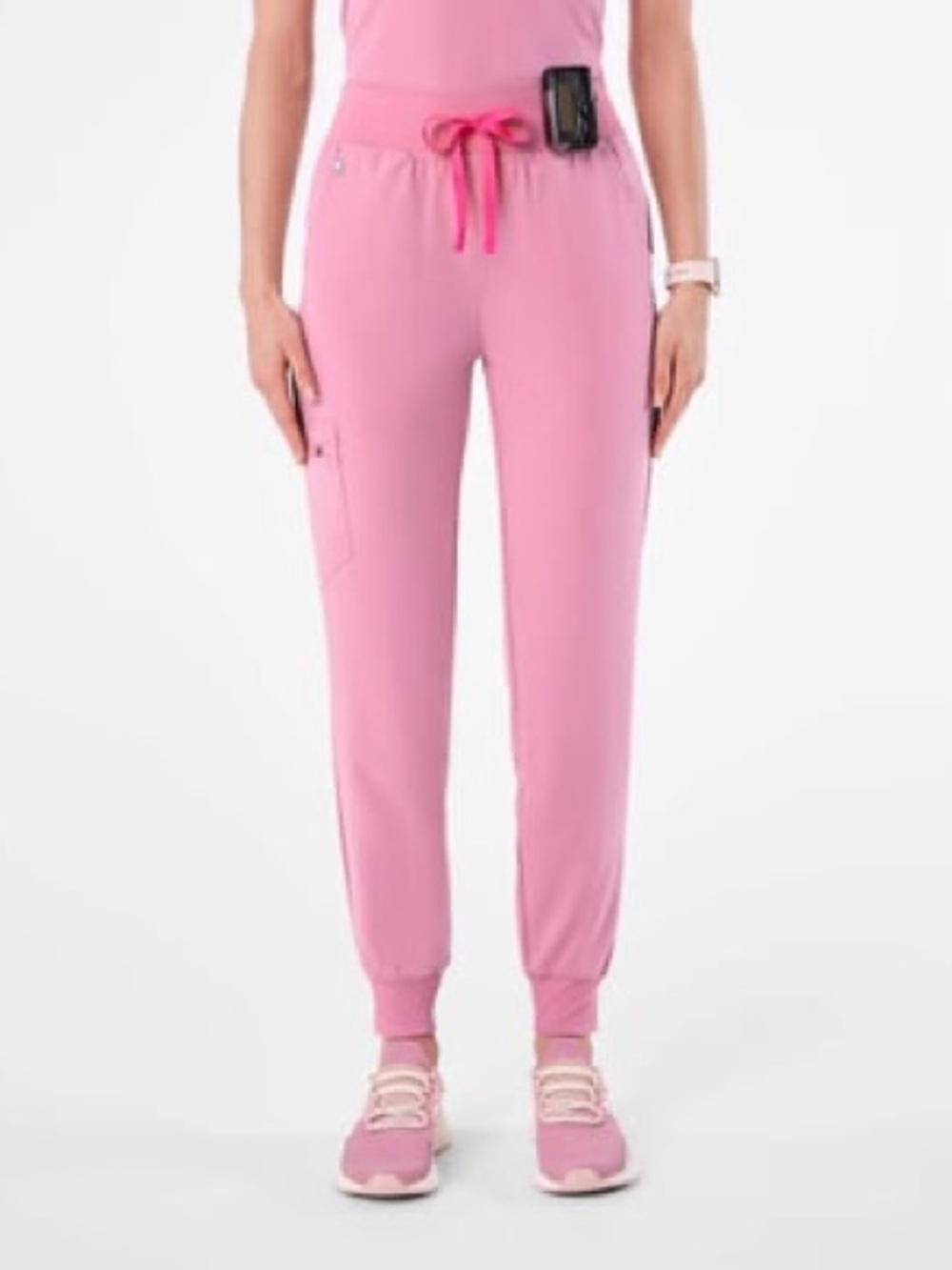 Figs High Waisted Zamora Joggers Fight Club Pink